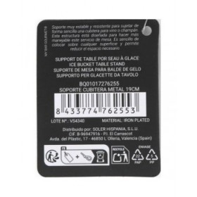 Supporto da Tavolo Quttin Secchiello per il ghiaccio Ø 19 cm Metallo (6 Unità)