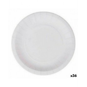 Set di piatti Algon Monouso Cartone Bianco 25 Pezzi 20 cm (36 Unità)