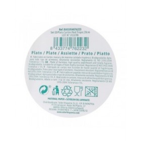 Set di piatti Algon Monouso Cartone Tropicale 10 Pezzi 20 cm (24 Unità)