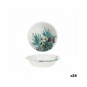 Set di piatti Algon Monouso Cartone Tropicale 6 Pezzi 450 ml (24 Unità)