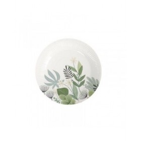 Set di piatti Algon Monouso Cartone Floreale 10 Pezzi 20 cm (24 Unità)