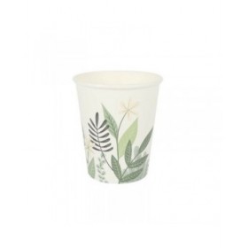 Set di Bicchieri Algon Monouso Cartone Floreale 10 Pezzi 250 ml (24 Unità)