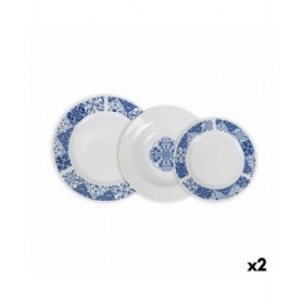 Set di Stoviglie La Mediterránea Alcora Rotonda 12 Pezzi (2 Unità)