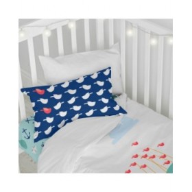 Set di copripiumino HappyFriday Moshi Moshi Whale Multicolore Culla Neonato 2 Pezzi