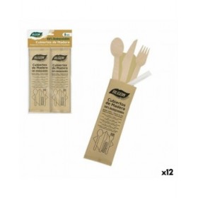 Set di Posate Algon 45 Pezzi Legno (12 Unità)