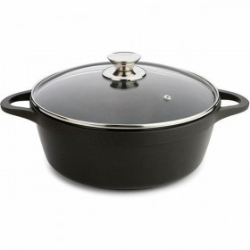 Casseruola con coperchio Valira 4141/25 Nero Ø 24 cm