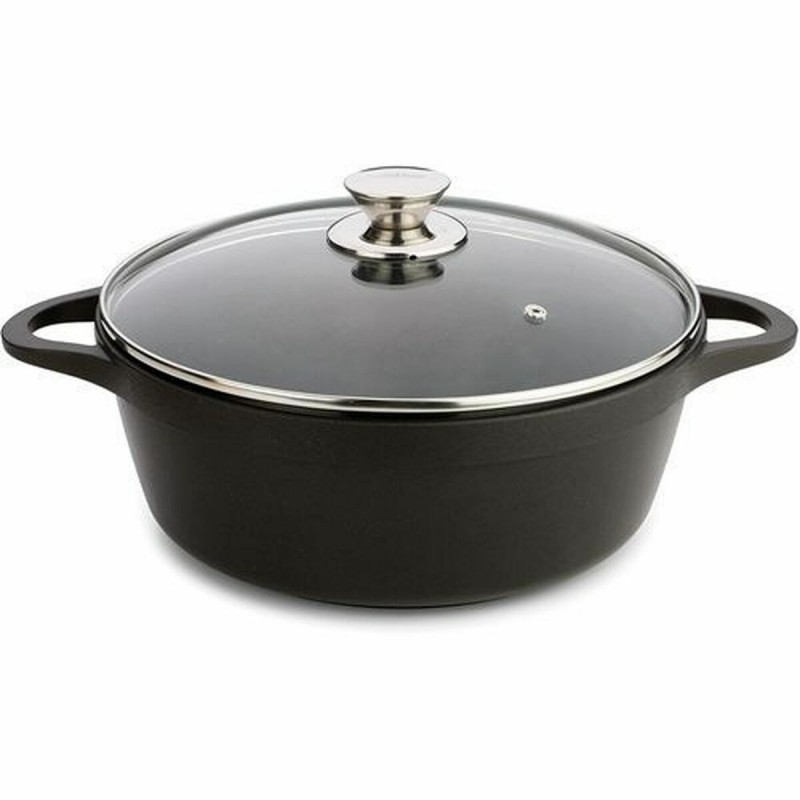 Casseruola con coperchio Valira 4141/25 Nero Ø 24 cm