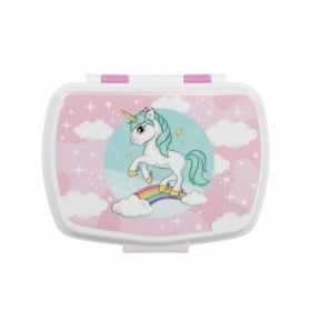Porta pranzo Stor Rosa polipropilene Unicorno Rettangolare