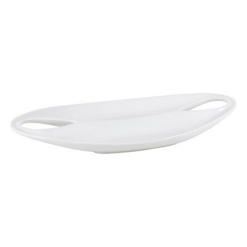 Vassoio Etrusca Porcellana Bianco Doppia (36,5 x 18 x 4,5 cm)