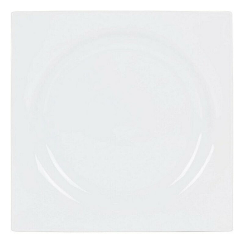 Piatto da pranzo Inde Zen Porcellana Bianco 27 x 27 x 3 cm