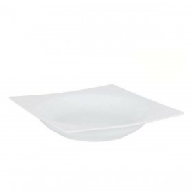 Piatto Fondo Zen Porcellana Bianco (20 x 20 x 3,5 cm)