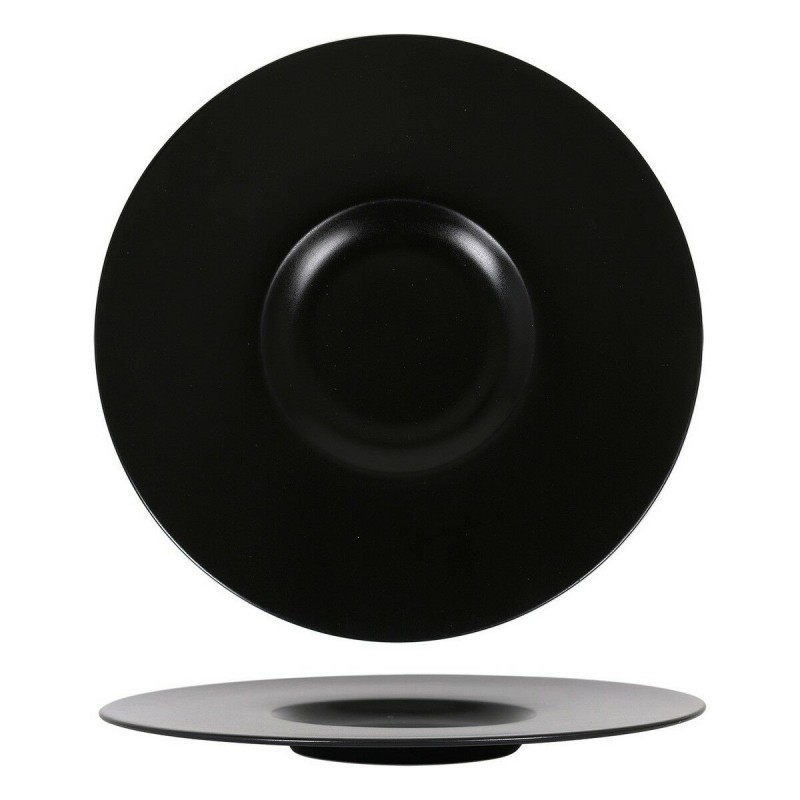 Piatto da pranzo Inde Neat Nero Porcellana Ø 30 cm
