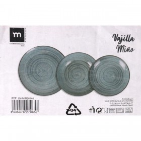 Set di Stoviglie La Mediterránea Miño Turchese 12 Pezzi