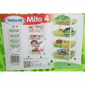 Carrello per Verdure Tontarelli Mito 4 Verde 40 x 29 x 62 cm