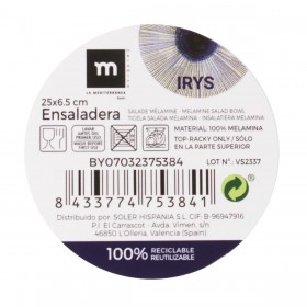 Insalatiera La Mediterránea Irys Melammina 25 x 6,5 cm (12 Unità)