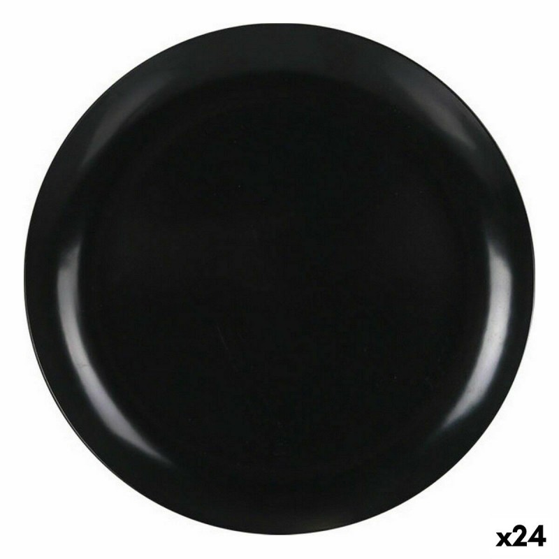Piatto da Dolce La Mediterránea Melammina Antracite 20 cm (24 Unità)