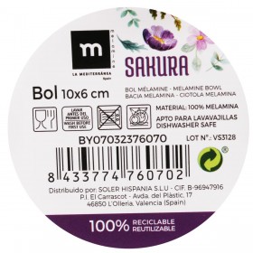 Ciotola per Aperitivi La Mediterránea Sakura Melammina Brillante 10 x 10 x 6 cm (24 Unità)