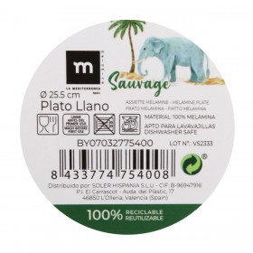 Piatto da pranzo La Mediterránea Sauvage Melammina (24 Unità)