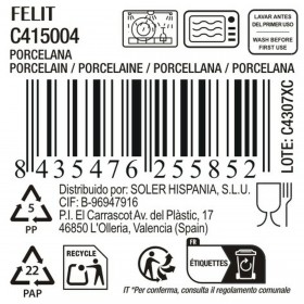 Piatto da pranzo La Mediterránea Felit (18 Unità) (Ø  27 cm)