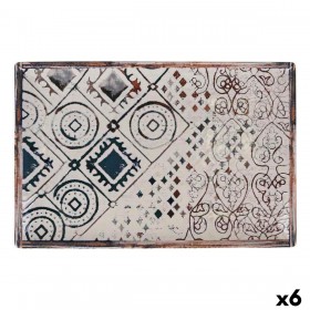 Teglia da Cucina La Mediterránea Grecia Porcellana Rettangolare 30 x 20 x 2,5 cm (6 Unità)