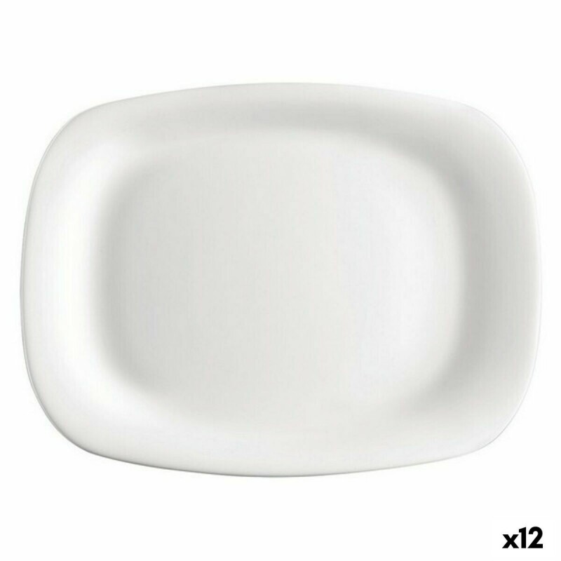Piatto da pranzo Bormioli Parma Rettangolare (12 Unità) (24 x 34 cm)
