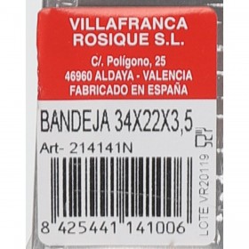 Stampo Rettangolare VR Argentato Alluminio 34 x 22,5 x 3,5 cm (5 Unità)