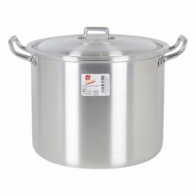 Pentola con Coperchio 39693 Ø 22 cm Argentato 6 L Alluminio 29 x 23 x 20 cm