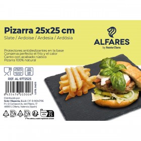 Piatto da pranzo Santa Clara Alfares Lavagna 25 x 25 cm 6 mm (12 Unità)