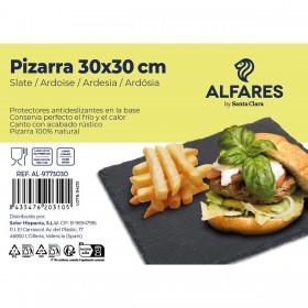 Vassoio Santa Clara Alfares Lavagna 30 x 30 cm 6 mm (12 Unità)