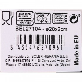 Piatto da Dolce La Mediterránea Beloi 368 g (12 Unità)