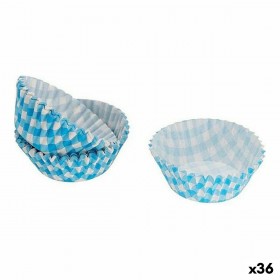 Set di Stampi da Pasticceria Monouso Azzurro (36 Unità) (50 pcs)