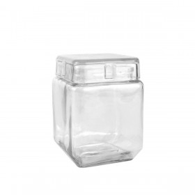 Vaso La Mediterránea Quadrato Vetro 1,2 L 11 x 11 x 14,5 cm (12 Unità)