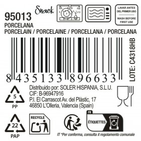 Ciotola La Mediterránea Snack Bianco 14,3 x 11,5 x 3,8 cm (72 Unità)