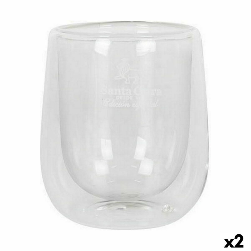 Set di Bicchieri Santa Clara Termico Vetro Borosilicato 2 Pezzi (2 Unità)