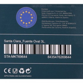 Pirofila da Forno Santa Clara Silicone Vetro Borosilicato Ovale 35 x 24 x 6,5 cm (2 Unità)