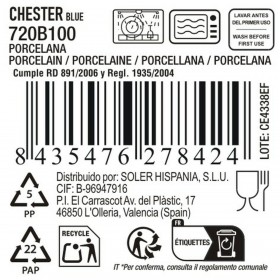 Vassoio per aperitivi La Mediterránea Chester Azzurro Ovale 13 x 8 x 4 cm (24 Unità)