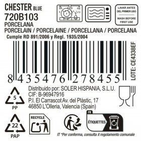Vassoio per aperitivi La Mediterránea Chester Azzurro Ovale 30,5 x 17,5 x 2,8 cm (8 Unità)
