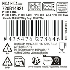 Ciotola La Mediterránea Pica-pica Azzurro 10,5 x 5,3 cm (24 Unità)