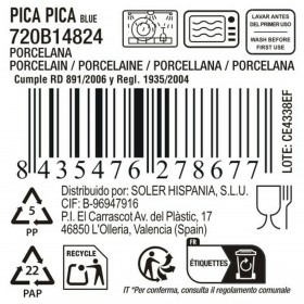 Ciotola La Mediterránea Pica-pica Azzurro 13,8 x 7,2 x 3,2 cm (24 Unità)