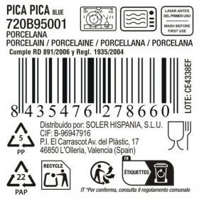 Ciotola La Mediterránea Pica-pica Azzurro 12 x 11,7 x 4,3 cm (24 Unità)