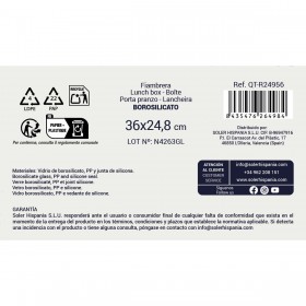 Porta pranzo Quttin   Rettangolare 36 x 24,8 x 8,1 cm 3,7 L