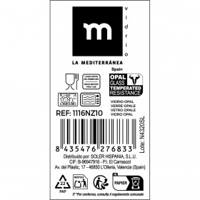Piatto da Dolce La Mediterránea Everett 20,5 x 20,5 x 2 cm (48 Unità)