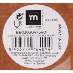 Vaso La Mediterránea 1,6 L Vetro (8 Unità)