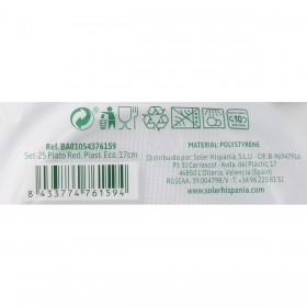 Set di piatti riutilizzabili Algon Bianco Plastica 17 cm (25 Unità)