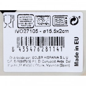 Vassoio per aperitivi La Mediterránea Ivory Rotonda Ø 15,4 x 2,1 cm (24 Unità)
