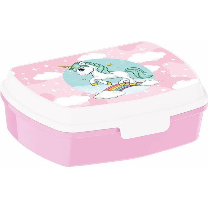 Porta pranzo Stor Rosa polipropilene Unicorno Rettangolare