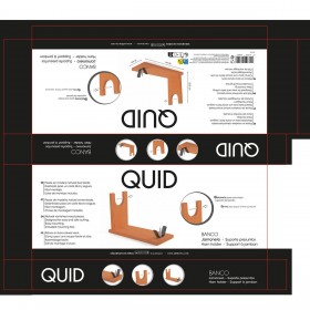 Porta Prosciutto di Legno Quid Banco Legno legno e metallo (35 x 14 x 22,5 cm)