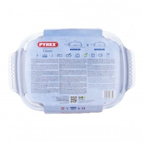Set di Teglie da Forno Ô Cuisine 334SA06 Trasparente Vetro (2 pcs)