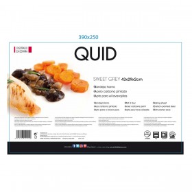 Teglia Antiaderente da Forno Quid Sweet Grey Nero acciaio galvanizzato 43 x 29 x 2 cm