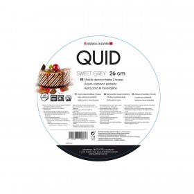 Stampo Removibile Quid Sweet Grey Nero Metallo 26 x 6,8 cm